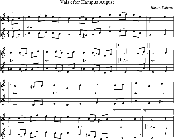 Vals efter Hampus August
