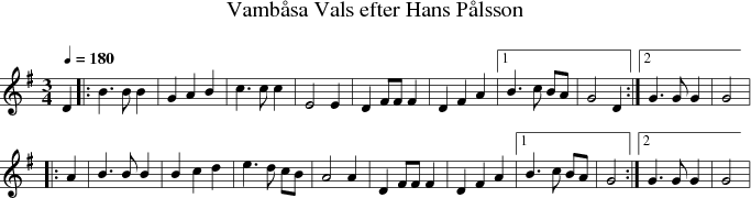 Vals efter Hans Plsson, Vambsa