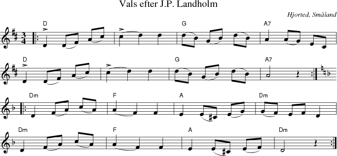 Vals efter J.P. Landholm