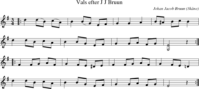 Vals efter J J Bruun