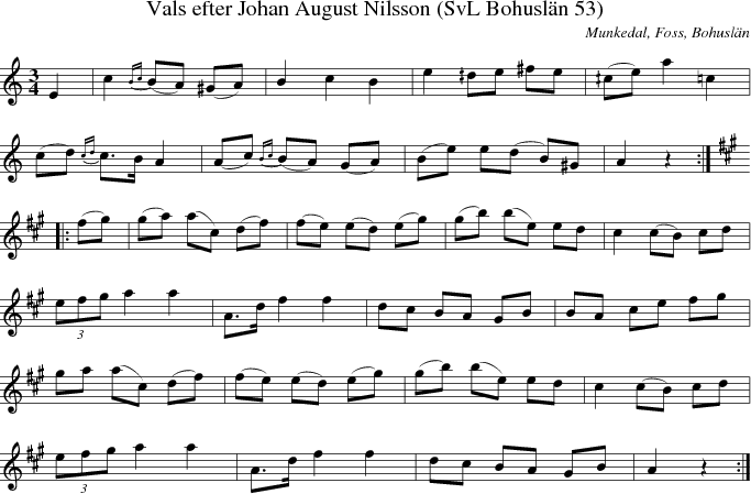 Vals efter Johan August Nilsson (SvL Bohusln 53)