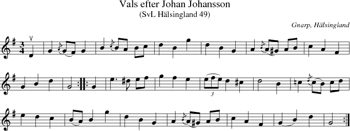 Vals efter Johan Johansson