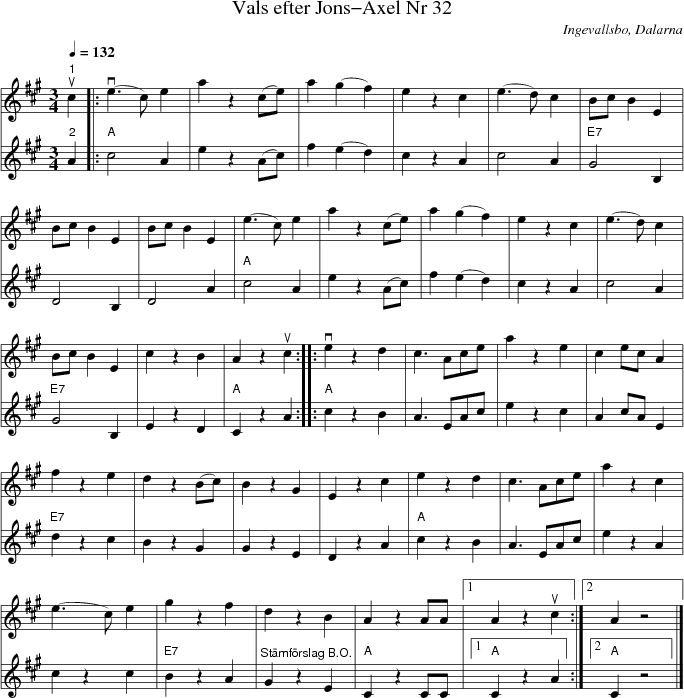 Vals efter Jons-Axel Nr 32