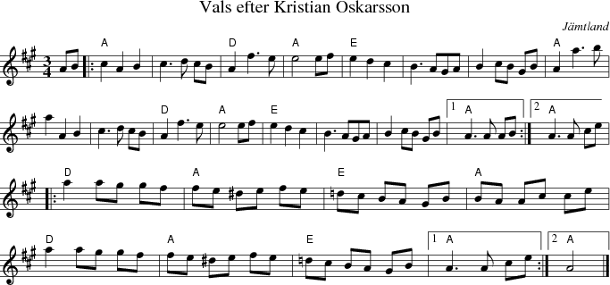 Vals efter Kristian Oskarsson
