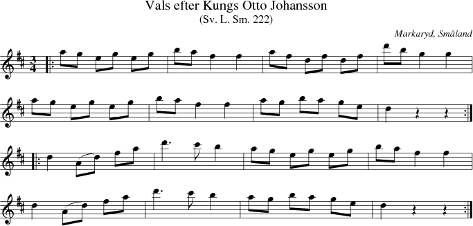 Vals efter Kungs Otto Johansson