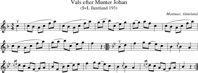 Vals efter Munter Johan