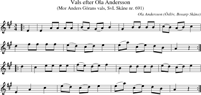 Vals efter Ola Andersson 