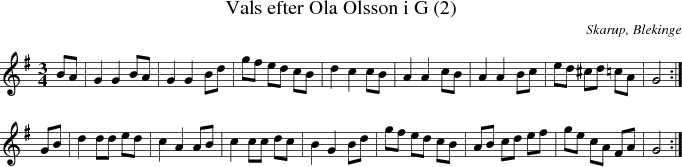 Vals efter Ola Olsson i G (2)