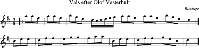 Vals efter Olof Vesterhult