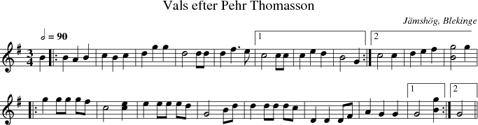 Vals efter Pehr Thomasson