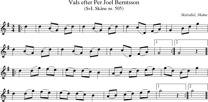 Vals efter Per Joel Berntsson 