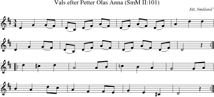 Vals efter Petter Olas Anna (SmM II:101)