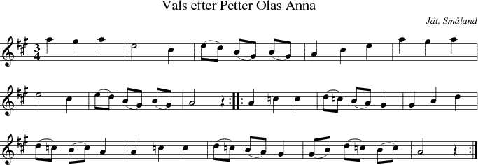 Vals efter Petter Olas Anna