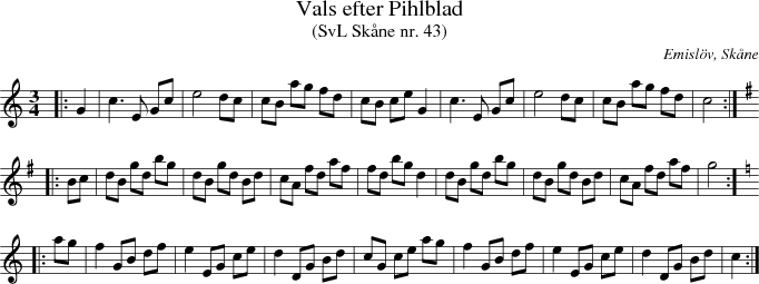 Vals efter Pihlblad