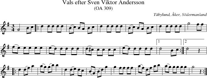 Vals efter Sven Viktor Andersson