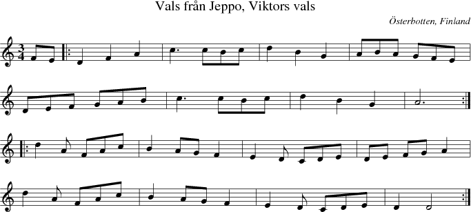 Vals fr�n Jeppo, Viktors vals