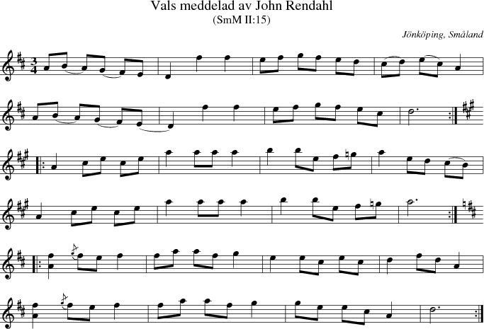 Vals meddelad av John Rendahl