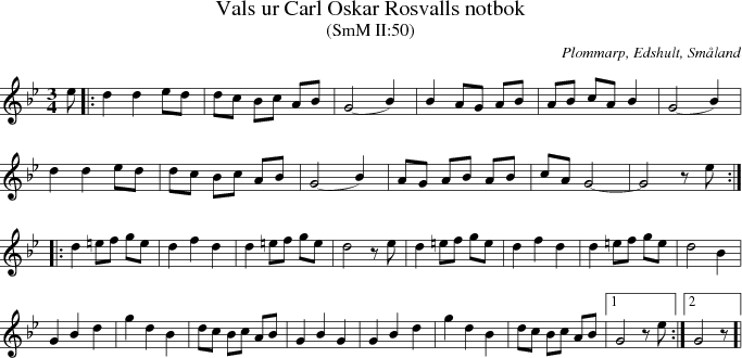 Vals ur Carl Oskar Rosvalls notbok