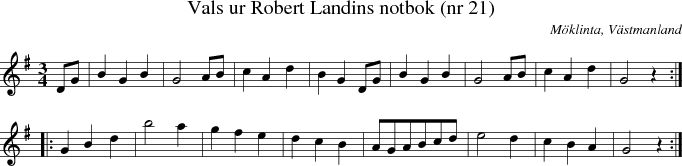 Vals ur Robert Landins notbok (nr 21)