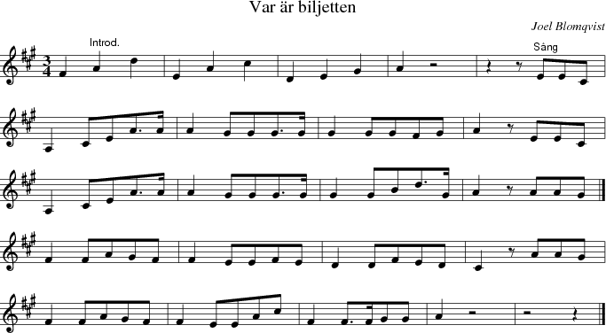 Var r biljetten