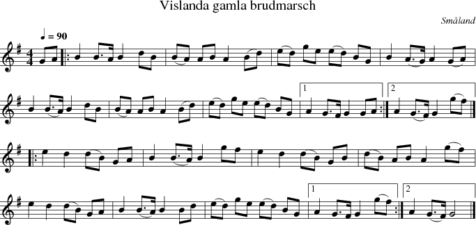 Vislanda gamla brudmarsch