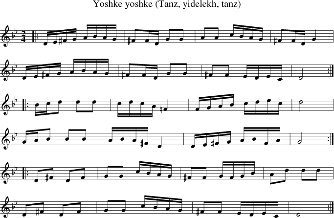 Yoshke yoshke (Tanz, yidelekh, tanz)