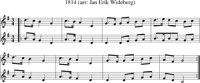  1814 (arr: Jan Erik Wideberg)