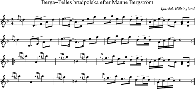  Berga-Pelles brudpolska efter Manne Bergstr�m