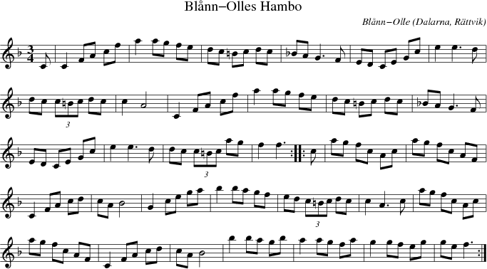  Bl�nn-Olles Hambo