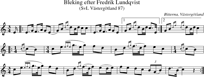  Bleking efter Fredrik Lundqvist