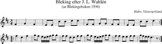  Bleking efter J. L. Wahln