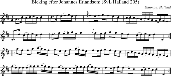  Bleking efter Johannes Erlandson: (SvL Halland 205)