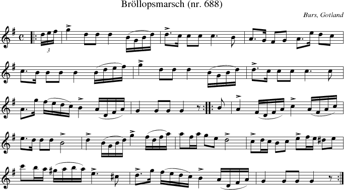  Br�llopsmarsch (nr. 688)