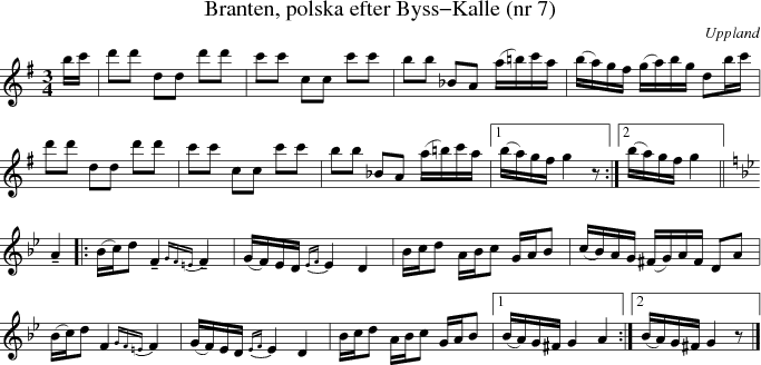  Branten, polska efter Byss-Kalle (nr 7)