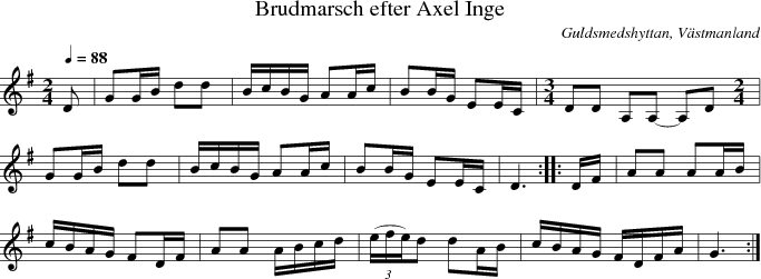  Brudmarsch efter Axel Inge