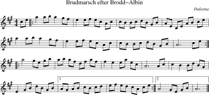  Brudmarsch efter Brodd-Albin 