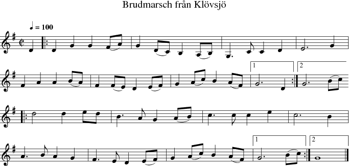  Brudmarsch frn Klvsj