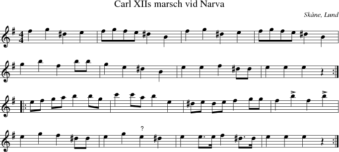  Carl XIIs marsch vid Narva