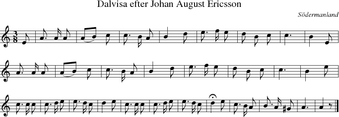 Dalvisa efter Johan August Ericsson
