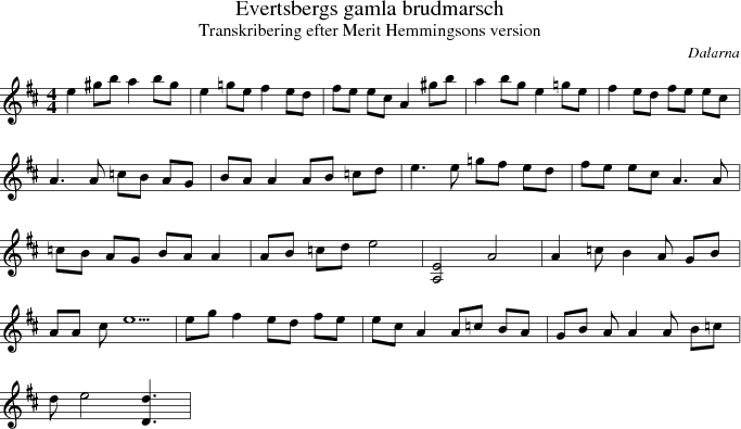  Evertsbergs gamla brudmarsch