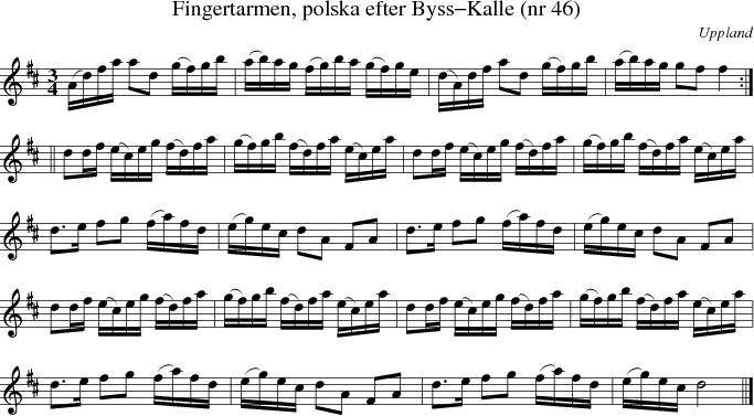  Fingertarmen, polska efter Byss-Kalle (nr 46)
