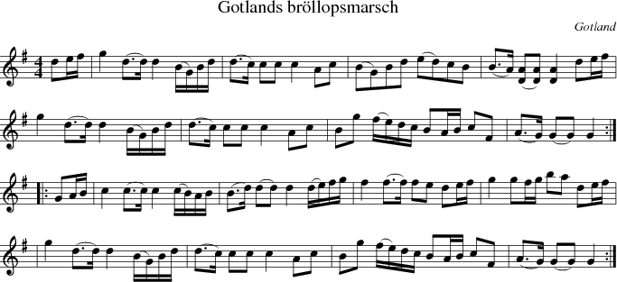  Gotlands br�llopsmarsch