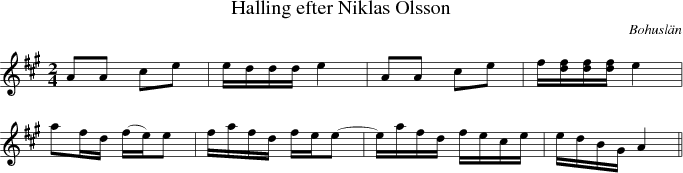  Halling efter Niklas Olsson