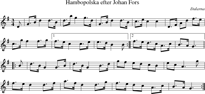  Hambopolska efter Johan Fors