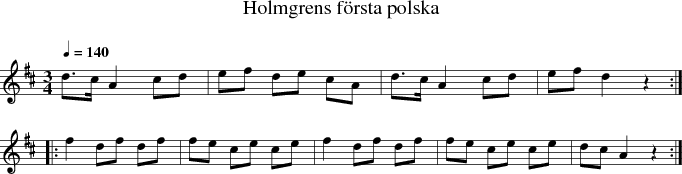  Holmgrens f�rsta polska