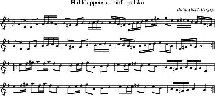  Hultklppens a-moll-polska