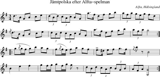 J�mtpolska efter Alfta-spelman