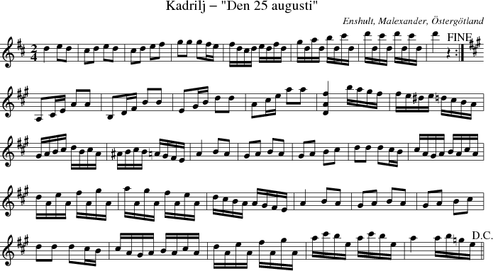  Kadrilj - "Den 25 augusti"