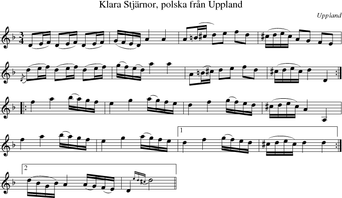  Klara Stjrnor, polska frn Uppland