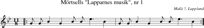  Mrtsells "Lapparnes musik", nr 1